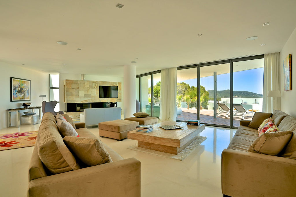 Modern Style Ibiza Villa with Five Spacious En-Suite Bedrooms, Luxurious Interiors, Impressive Kitchen and Panoramic Views of Es Torrent near Es Cubells