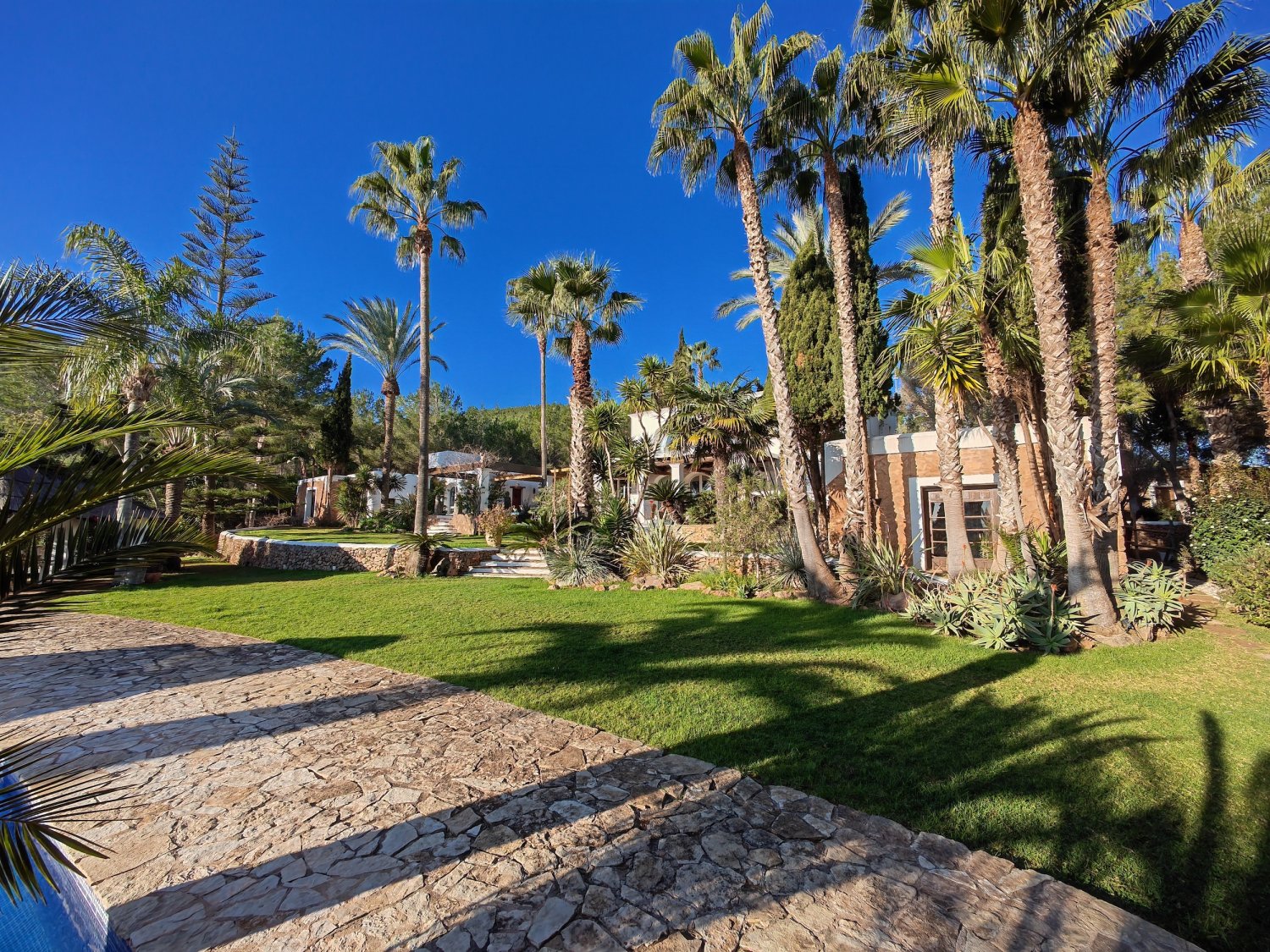 Secluded Peaceful Ibiza Villa with Panoramic Sea Views and a Huge Outdoor Space on Top of Atzaró Mountain near Santa Eulalia