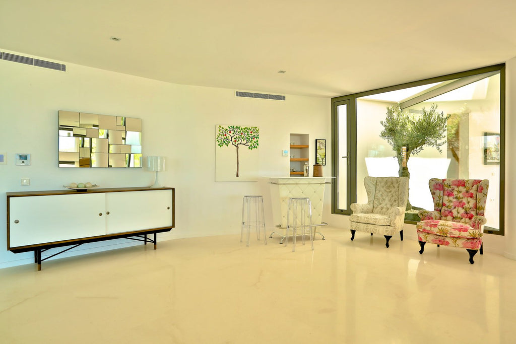Modern Style Ibiza Villa with Five Spacious En-Suite Bedrooms, Luxurious Interiors, Impressive Kitchen and Panoramic Views of Es Torrent near Es Cubells