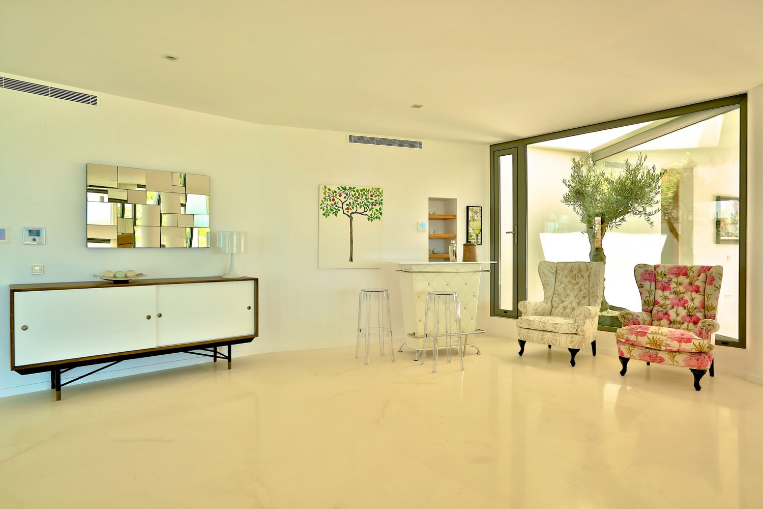 Modern Style Ibiza Villa with Five Spacious En-Suite Bedrooms, Luxurious Interiors, Impressive Kitchen and Panoramic Views of Es Torrent near Es Cubells