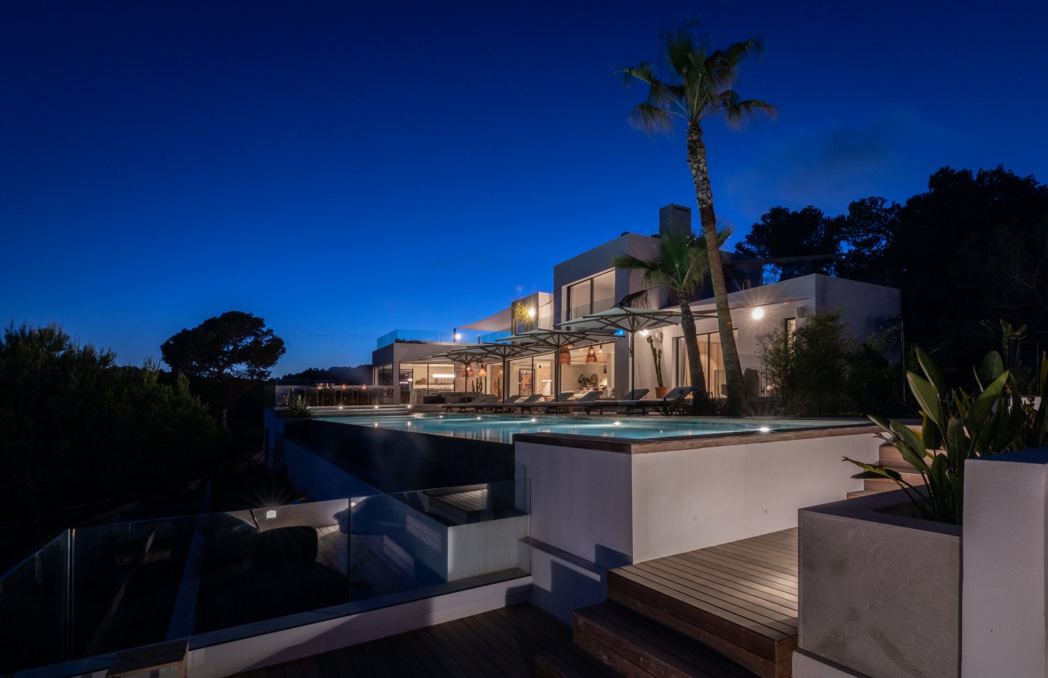 Seafront Stylish Ibiza Villa Facing Formentera with Breathtaking Sunrise Views and Pink Sunsets in Roca Llisa