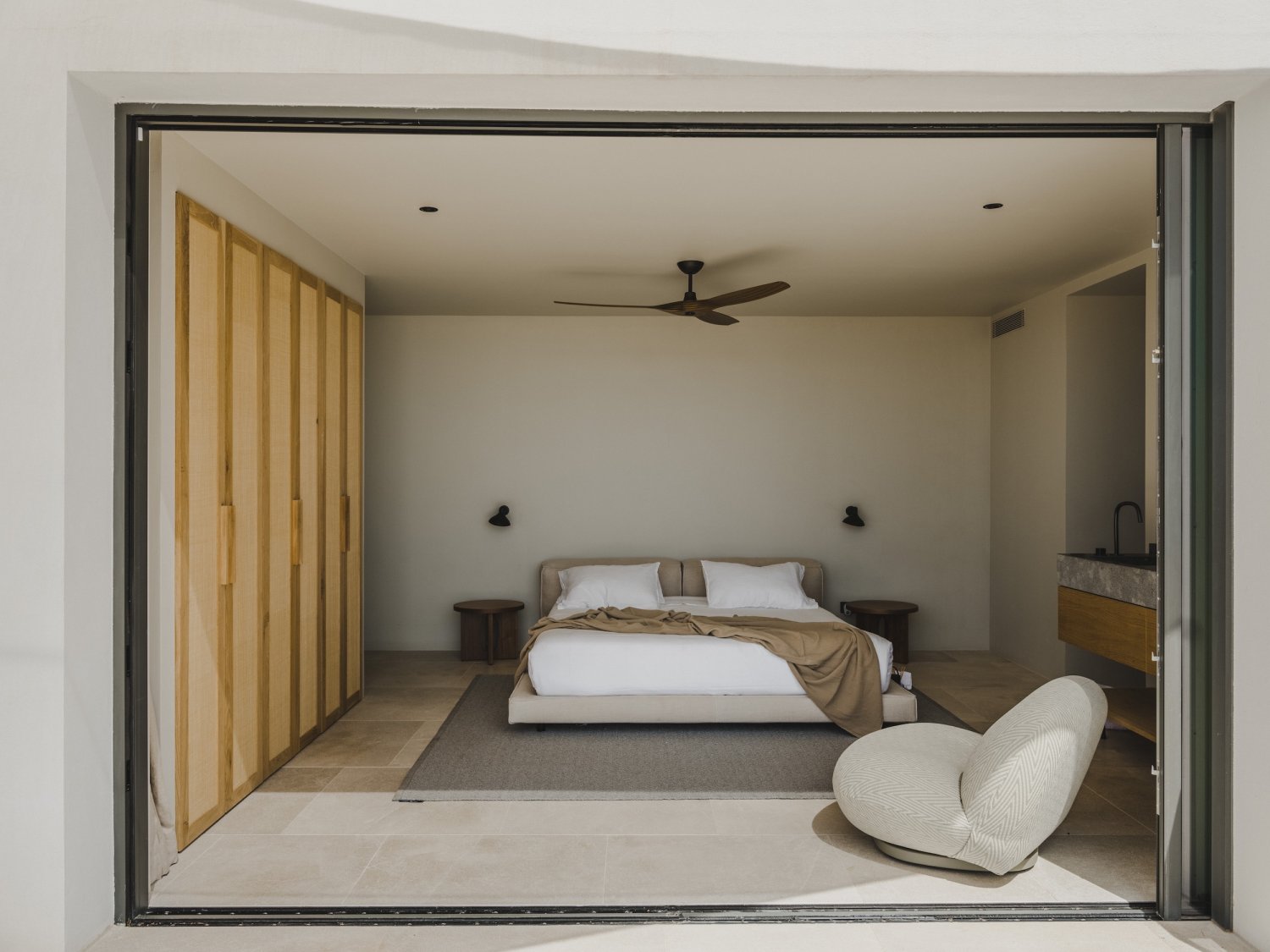 Seafront Stylish Ibiza Villa Facing Formentera with Breathtaking Sunrise Views and Pink Sunsets in Roca Llisa