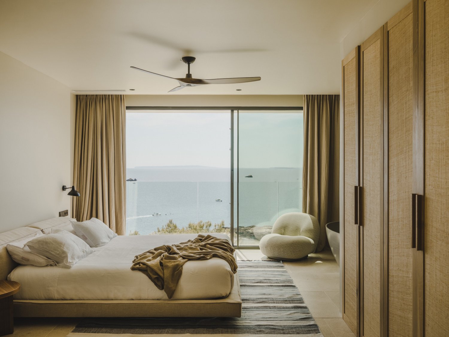 Seafront Stylish Ibiza Villa Facing Formentera with Breathtaking Sunrise Views and Pink Sunsets in Roca Llisa