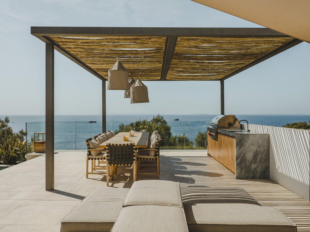 Seafront Stylish Ibiza Villa Facing Formentera with Breathtaking Sunrise Views and Pink Sunsets in Roca Llisa