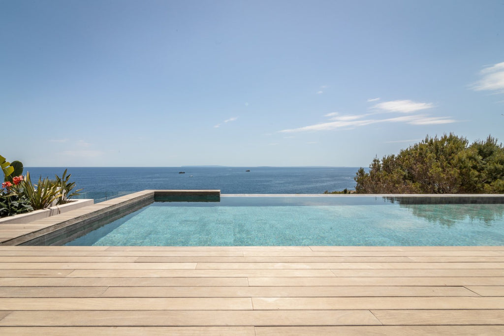 Seafront Stylish Ibiza Villa Facing Formentera with Breathtaking Sunrise Views and Pink Sunsets in Roca Llisa