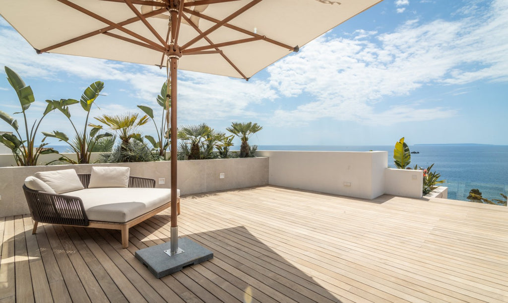 Seafront Stylish Ibiza Villa Facing Formentera with Breathtaking Sunrise Views and Pink Sunsets in Roca Llisa