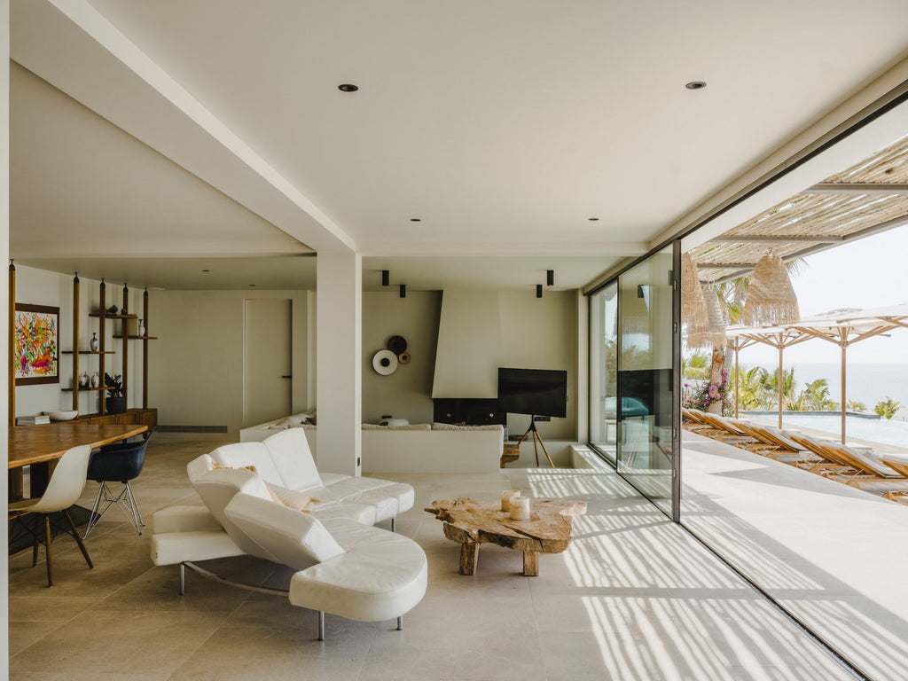 Seafront Stylish Ibiza Villa Facing Formentera with Breathtaking Sunrise Views and Pink Sunsets in Roca Llisa
