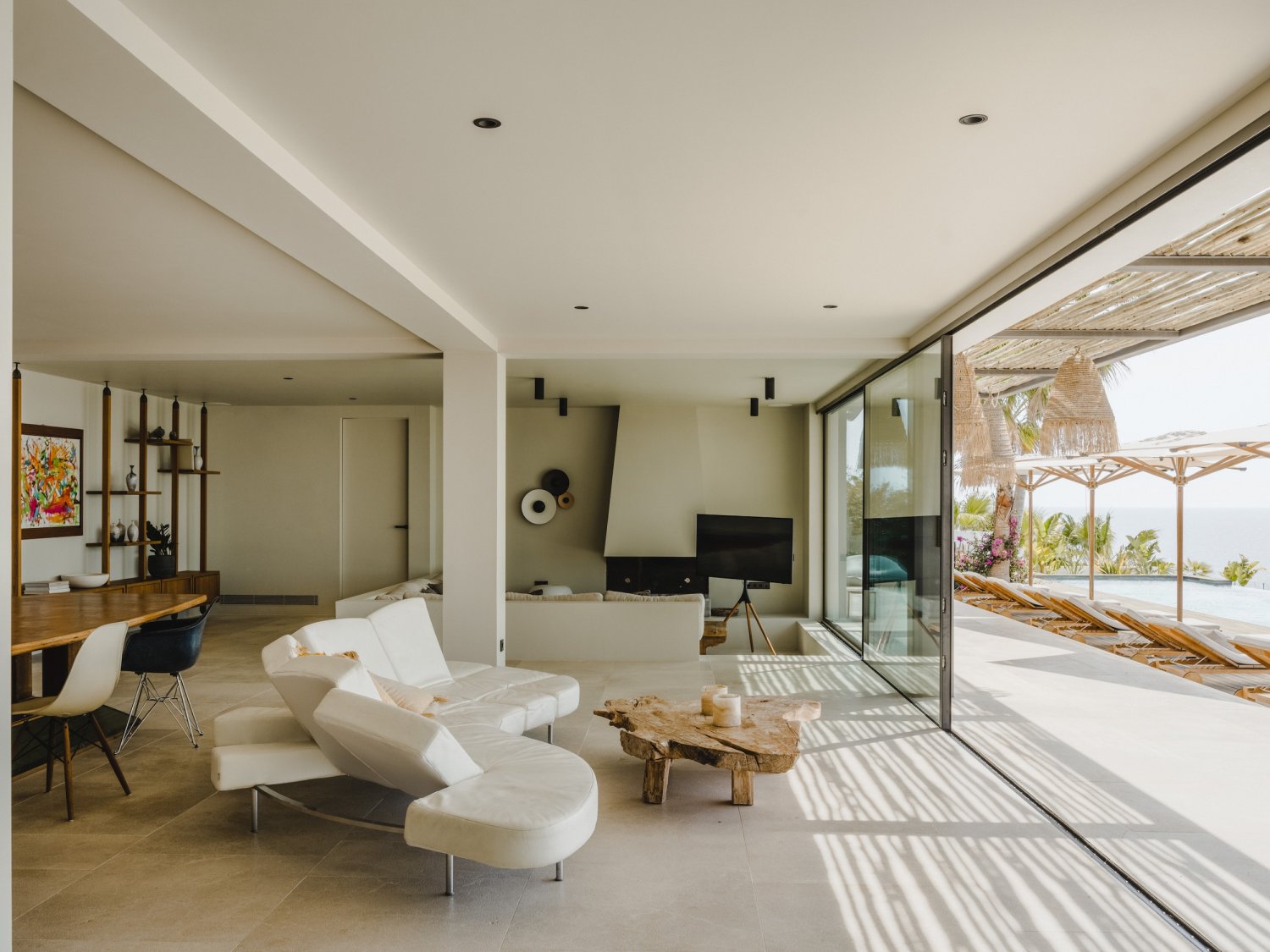 Seafront Stylish Ibiza Villa Facing Formentera with Breathtaking Sunrise Views and Pink Sunsets in Roca Llisa