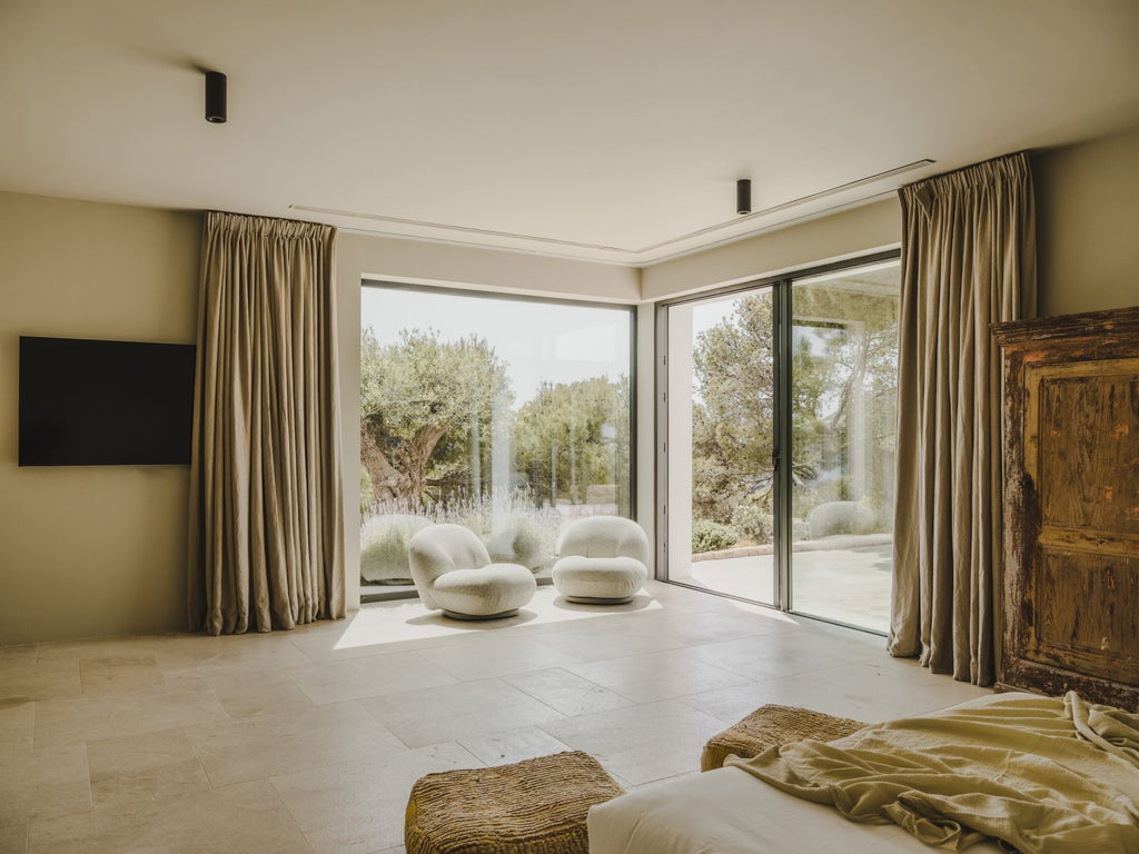 Seafront Stylish Ibiza Villa Facing Formentera with Breathtaking Sunrise Views and Pink Sunsets in Roca Llisa