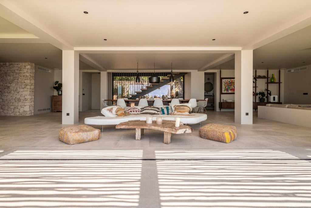 Seafront Stylish Ibiza Villa Facing Formentera with Breathtaking Sunrise Views and Pink Sunsets in Roca Llisa