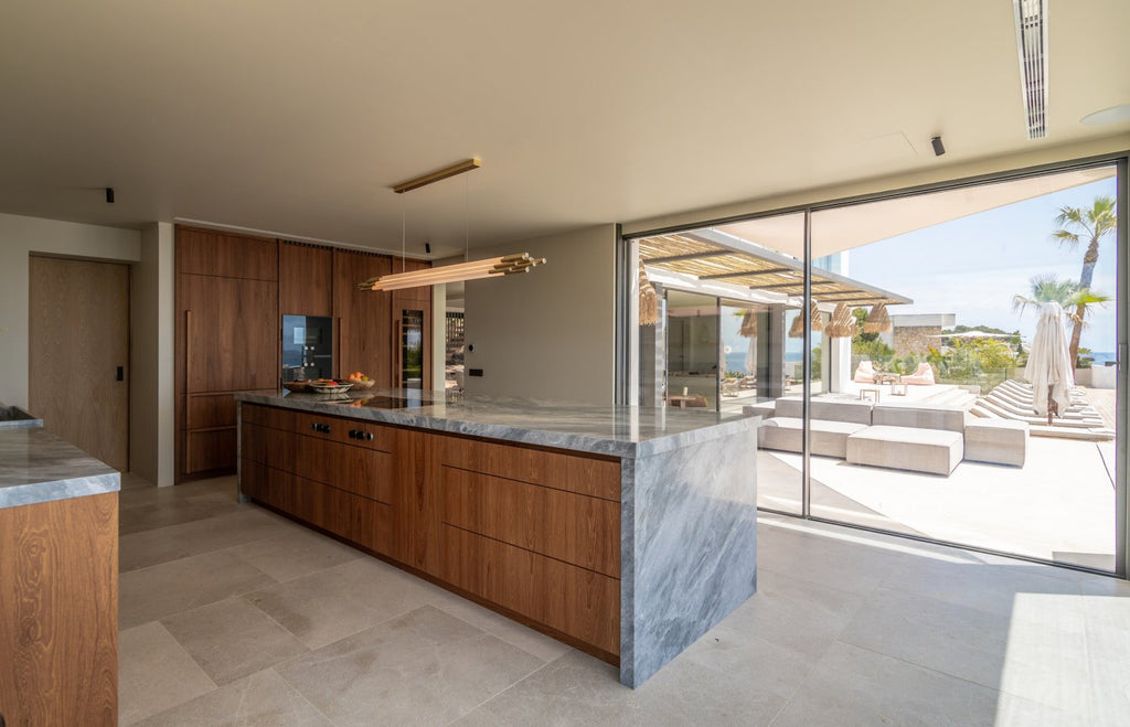 Seafront Stylish Ibiza Villa Facing Formentera with Breathtaking Sunrise Views and Pink Sunsets in Roca Llisa