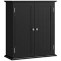 3-Tier Medicine Cabinet, Bathroom Wall Cabinet with Adjustable Shelf & 2 Doors, Black