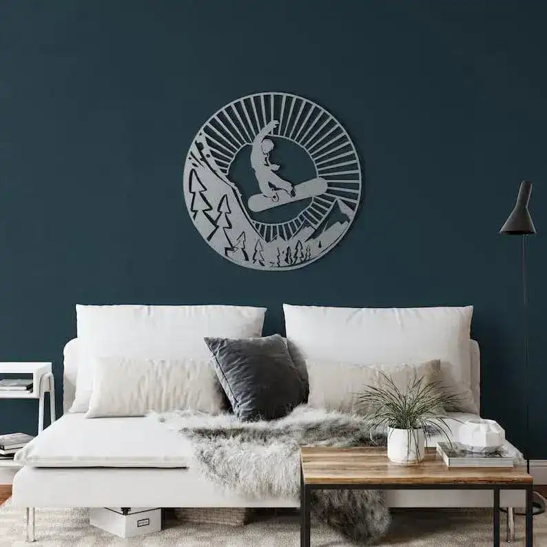 Snowboarder Metal Wall Decor