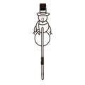 Christmas Snowman Wreath Hanger