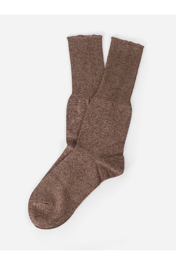 Taiga Takahashi Zokki-Woven Cotton Socks — Brown