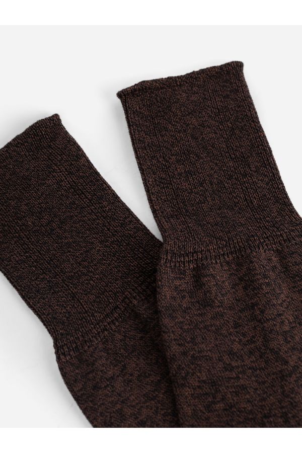 Taiga Takahashi Zokki Weave Cotton Socks — Brown