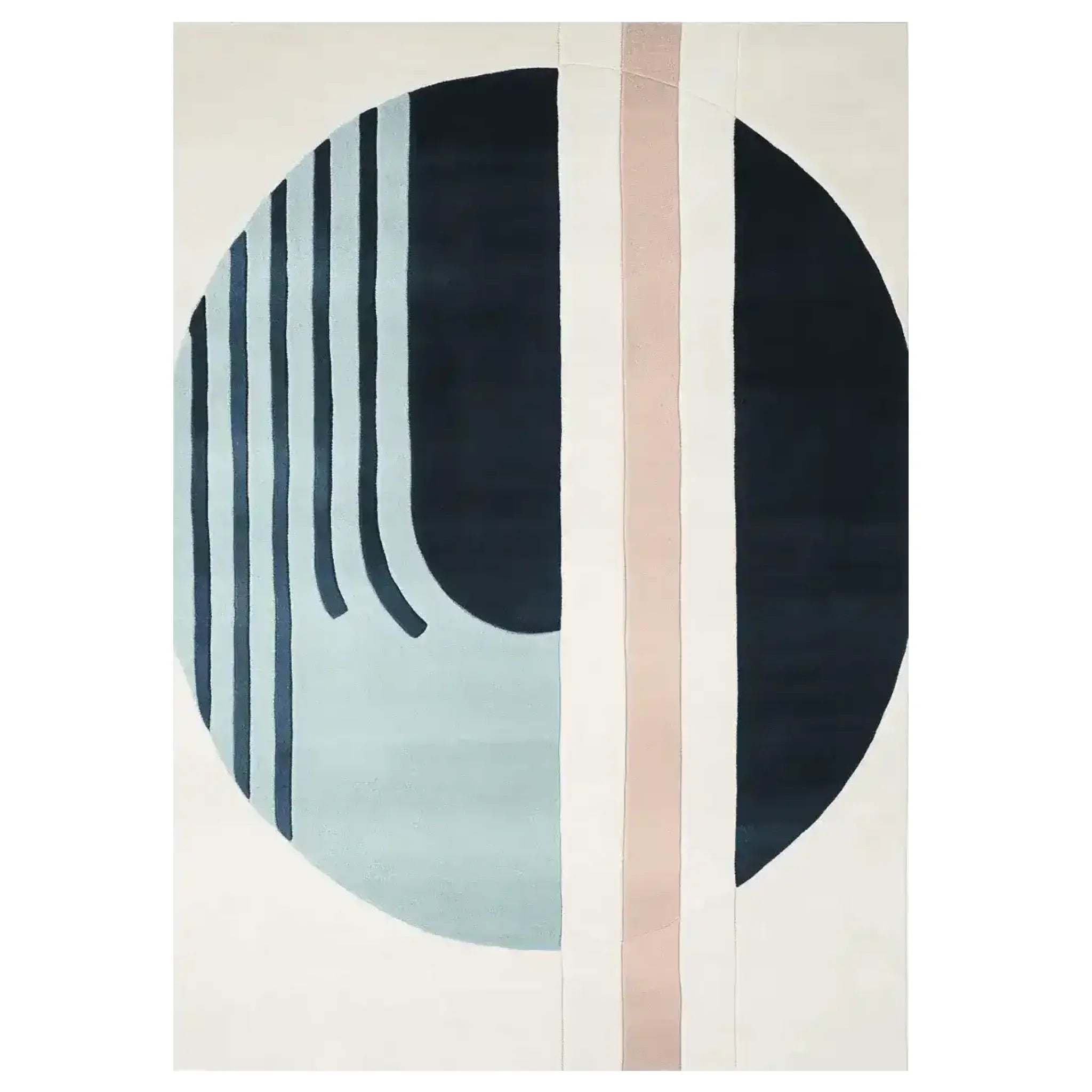 Soft Geometry Flow Hand Tufted Rug