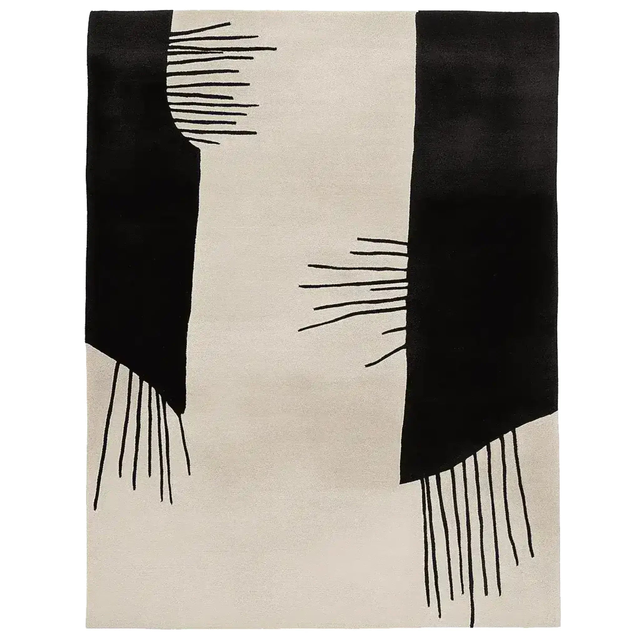 Soft Ink Surge Hand Tufted Rug