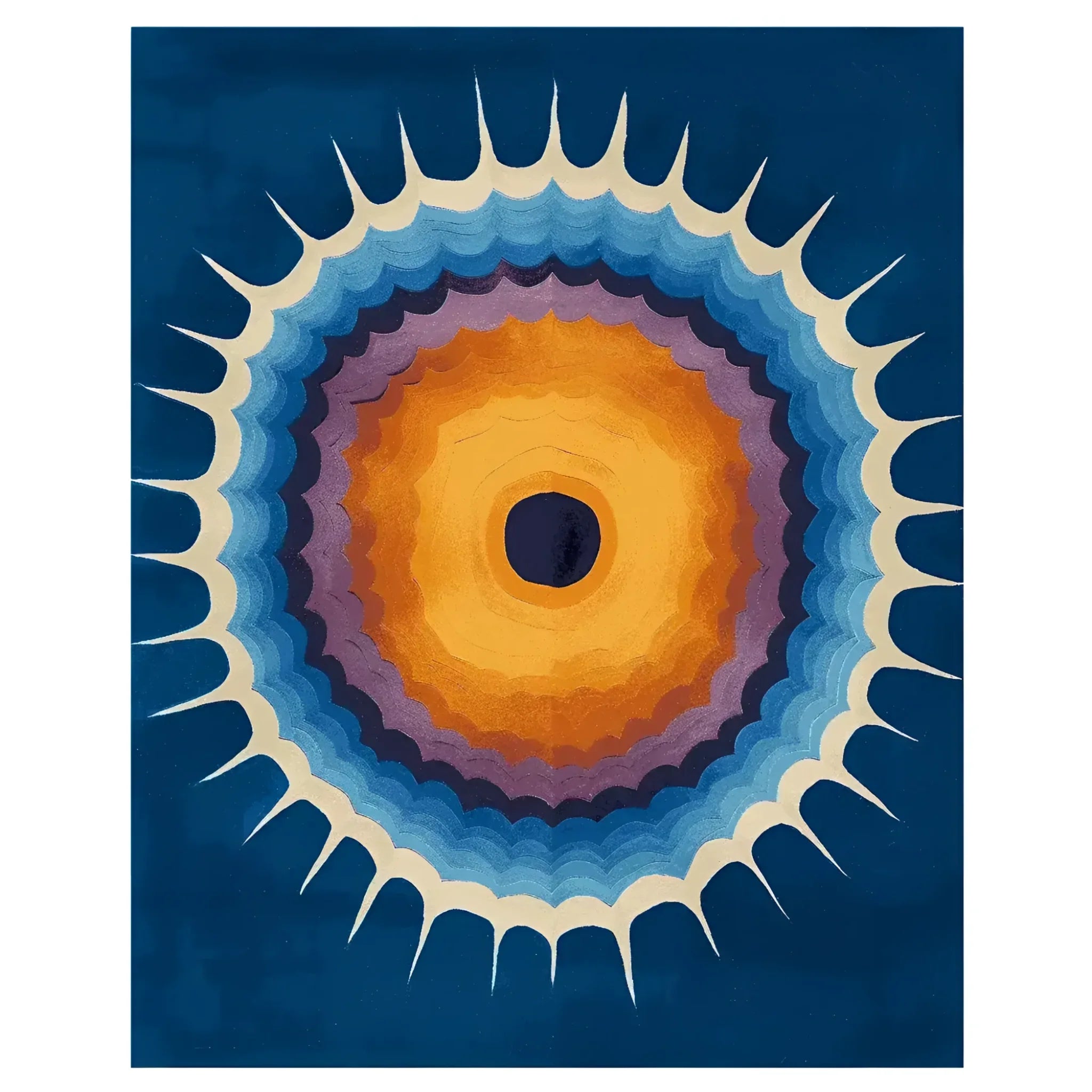 Solar Bloom Hand Knotted Rug