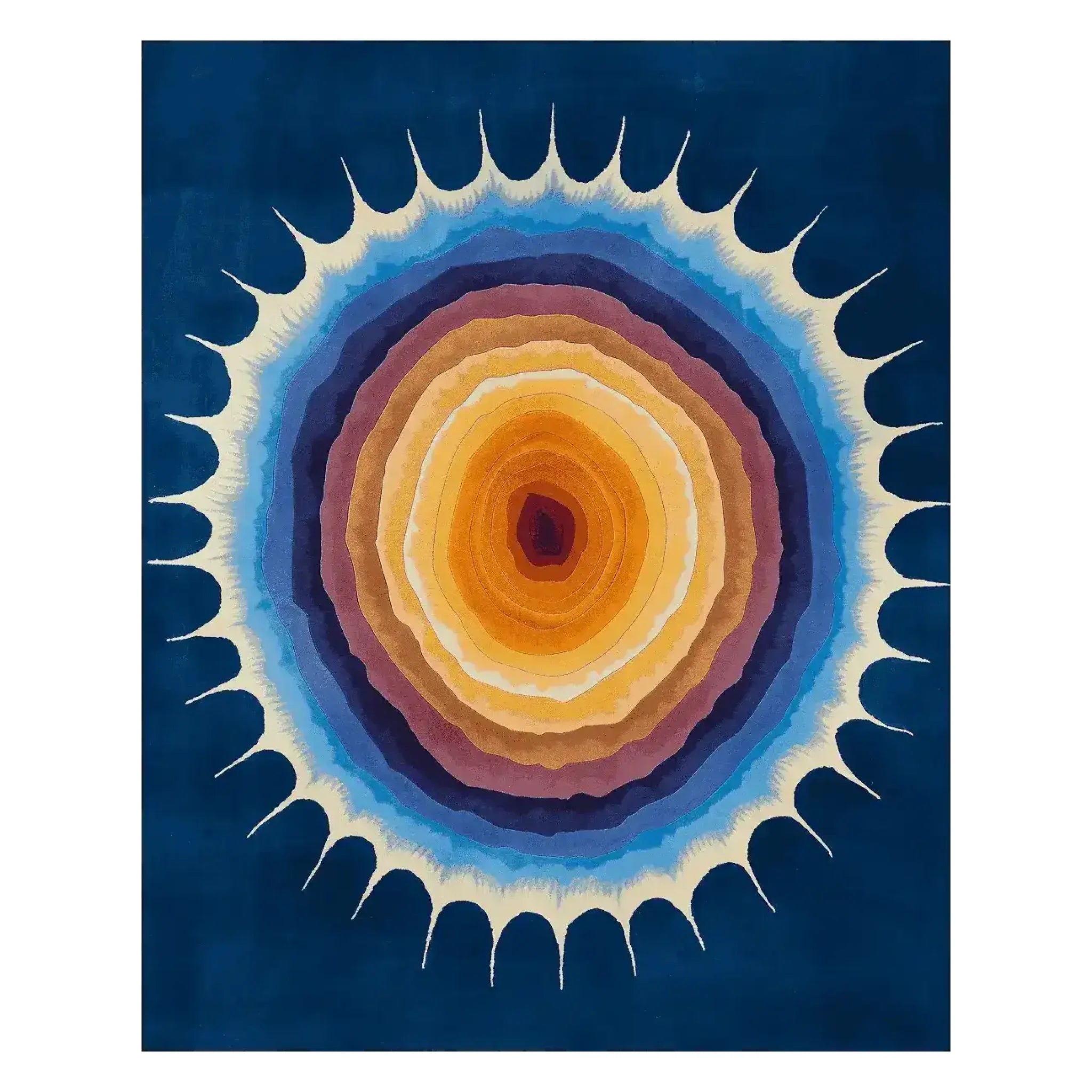 Solar Flare Bloom Hand Tufted Rug
