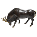 Solid Brass Bull Miniature Statue