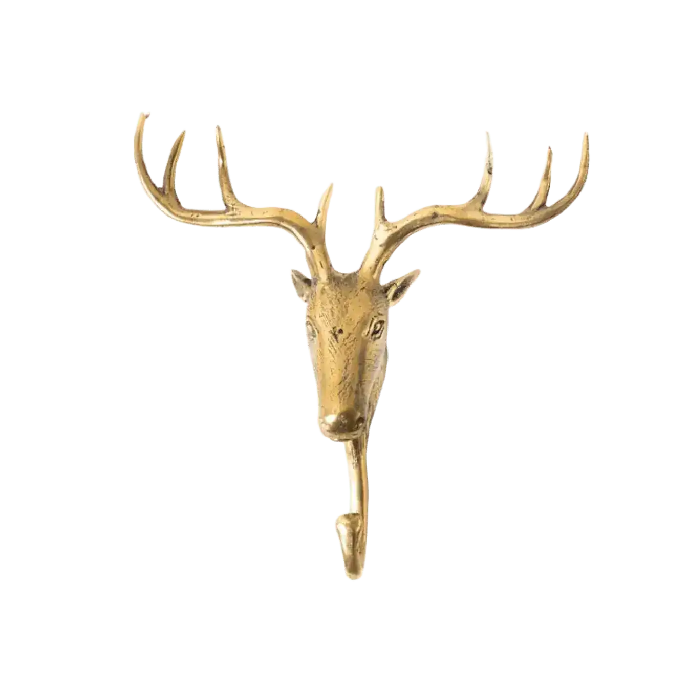 Solid Brass Deer Head Wall Hook