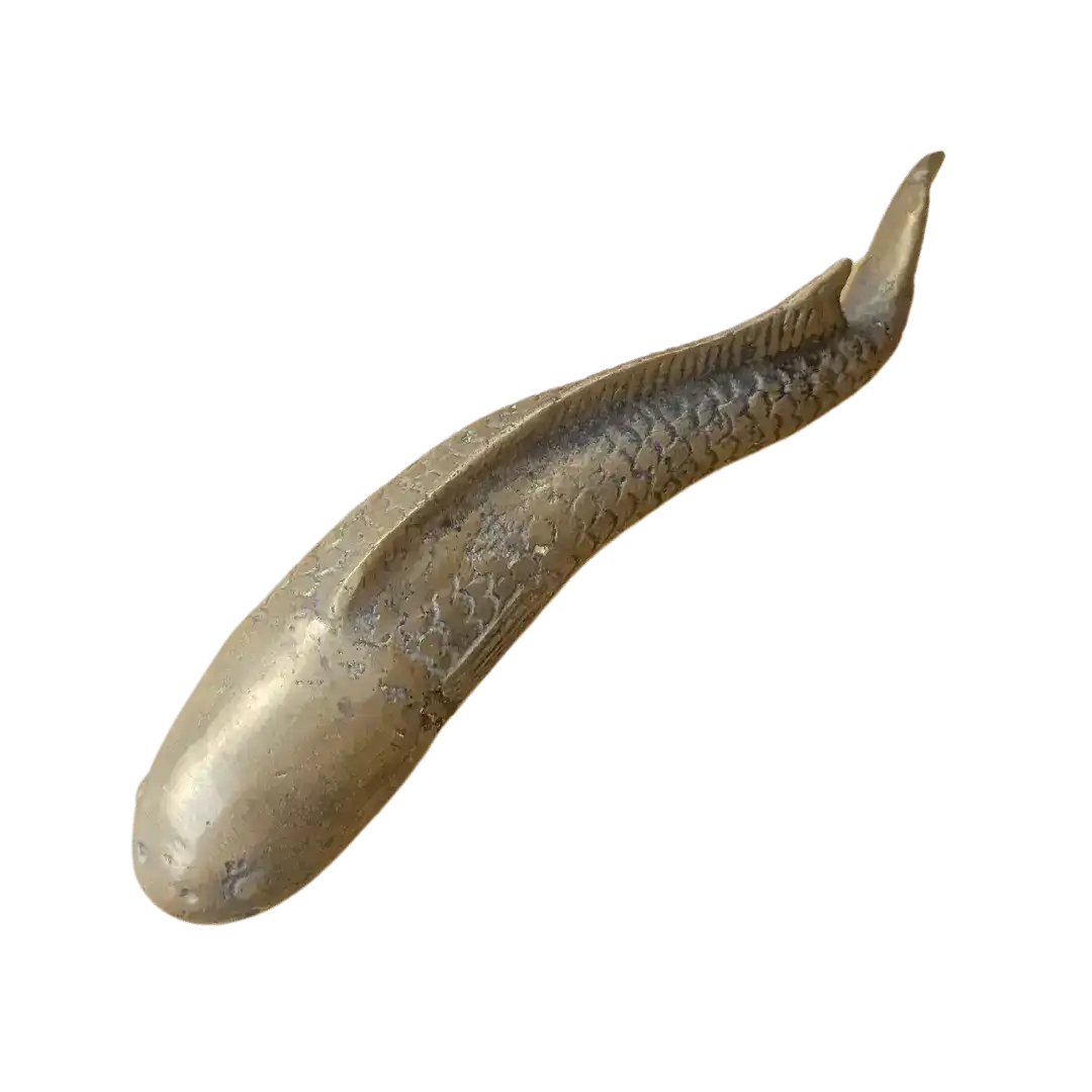 Solid Brass Fish Figurine Sculpture
