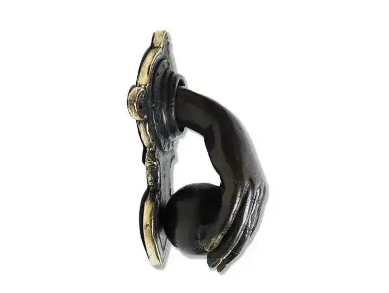 Solid Brass Lady Hand and Ball Door Knocker