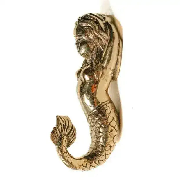 Solid Brass Mermaid Wall Hook