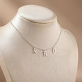 Triple Initial Necklace - Solid Silver