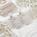 Personalised Mrs Earrings - Solid Silver