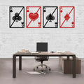 Spade Heart Diamond Club Aces Metal Wall Art