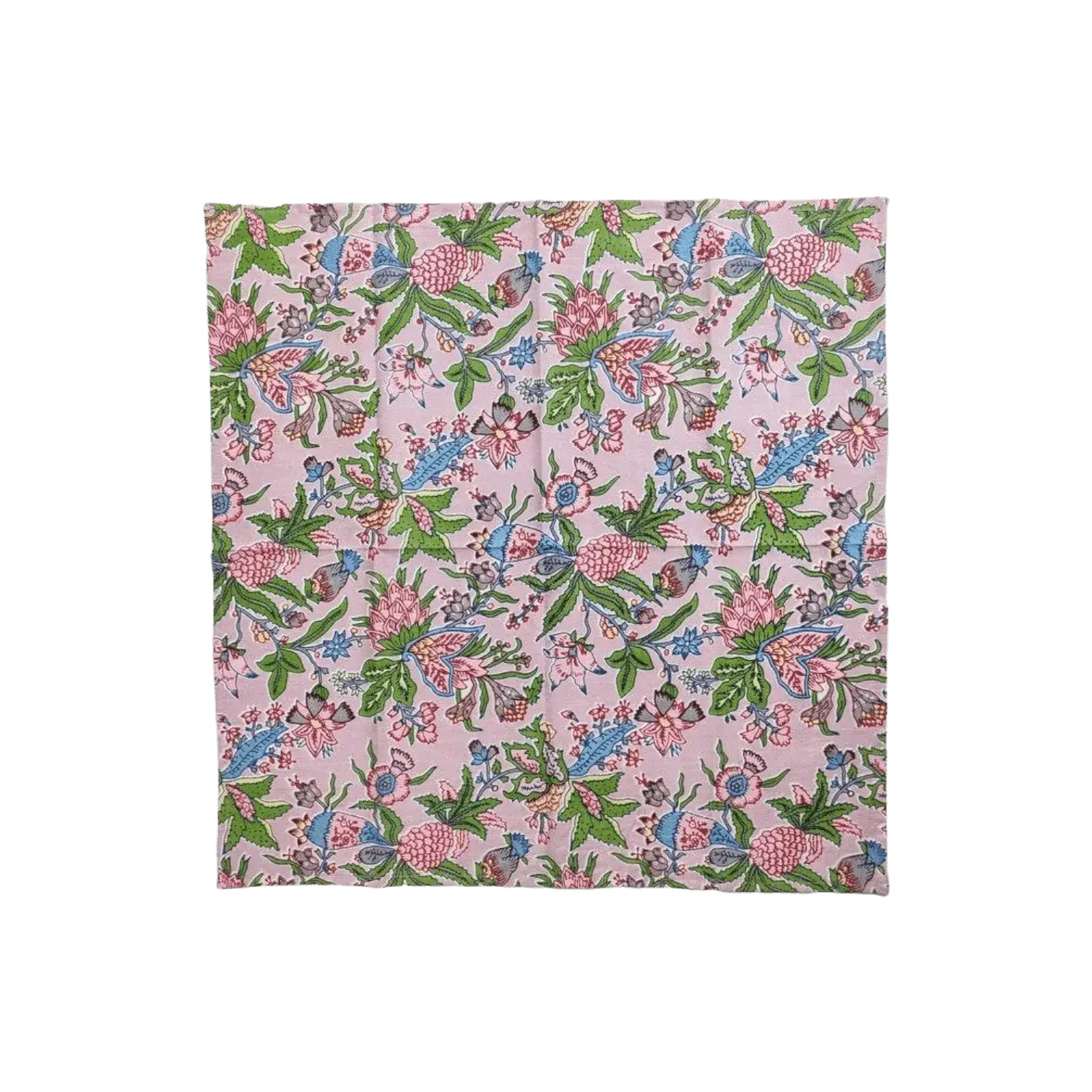 Spring Love Hand Block Print Cotton Napkins