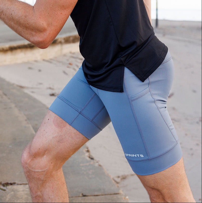 Sprints Mens Flexion 8" Half Tights - Steel Provisions