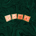 Square Rose Quartz Cabinet Door Pull Handle - Set of 4