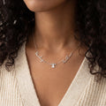Double Name with Angel Necklace - Sterling Silver / Style 2