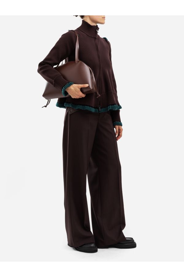 Sacai Mix Trousers — Brown