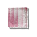 Striped Linen Napkins with White Lace