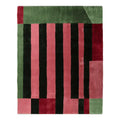 Structured Red Rhythm Hand Tufted Rug