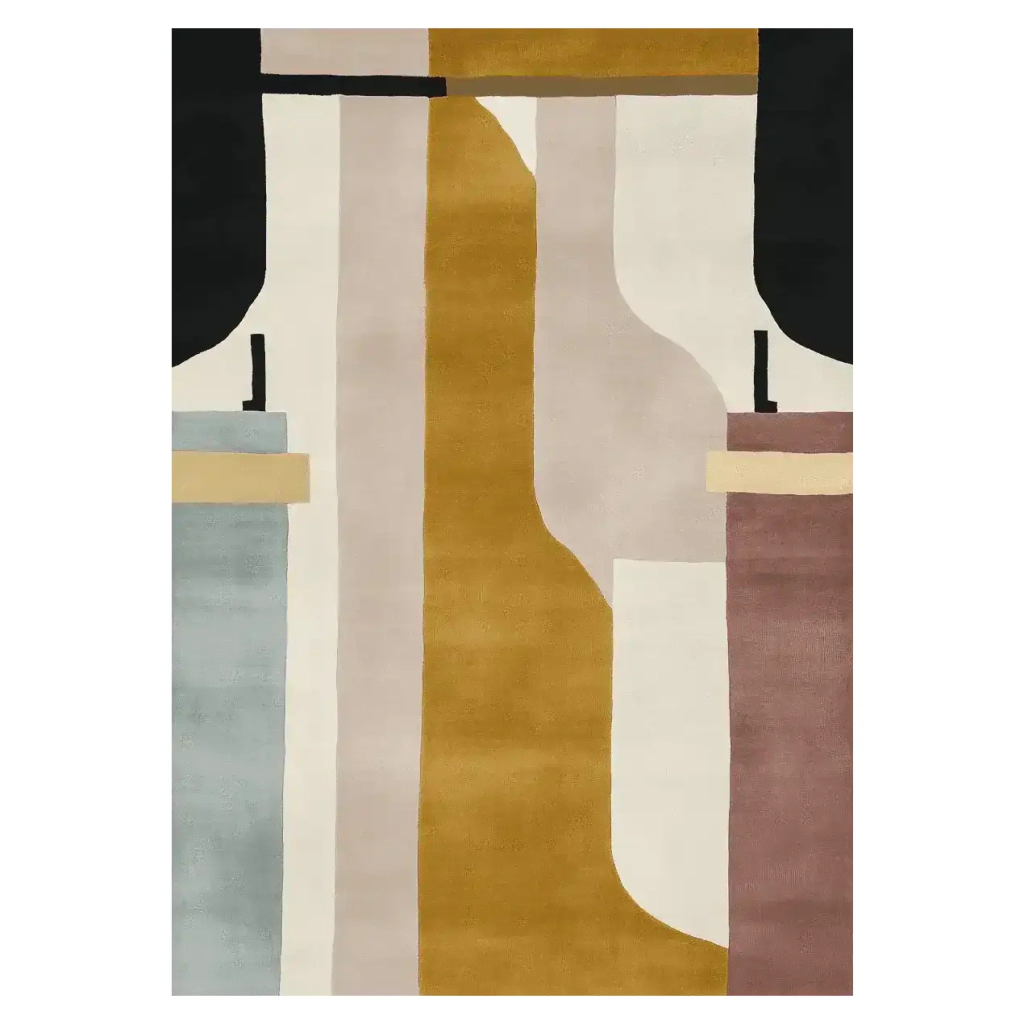 Structured Shade Form Hand Tufted Rug