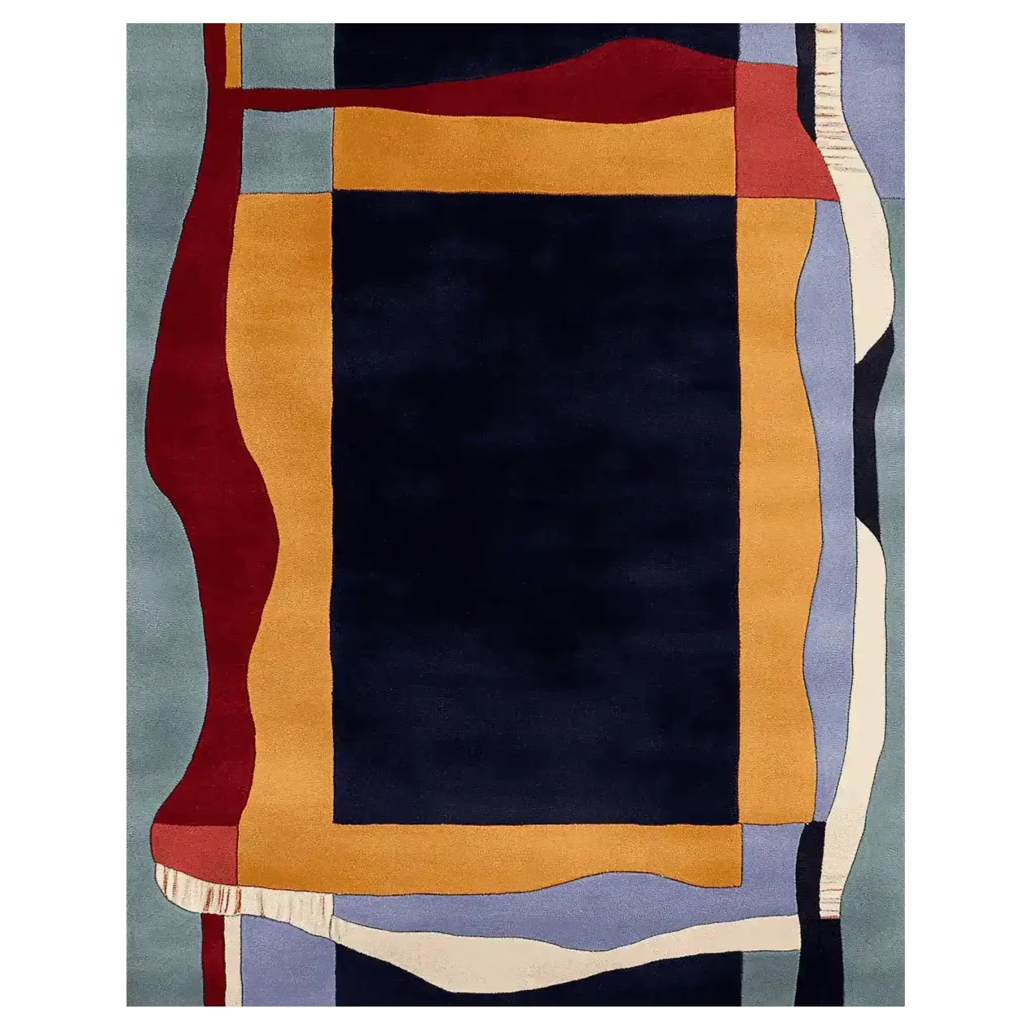Structured Warm Frame Hand Tufted Rug