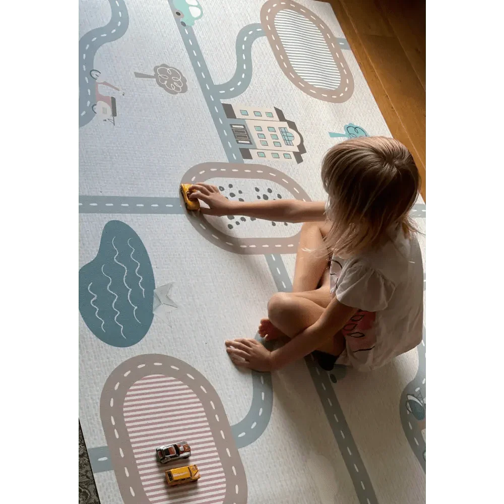 Alfombra Vinílica Mod. CITY Infantil 120x160 - Decorativa Sueños de Cigüeña