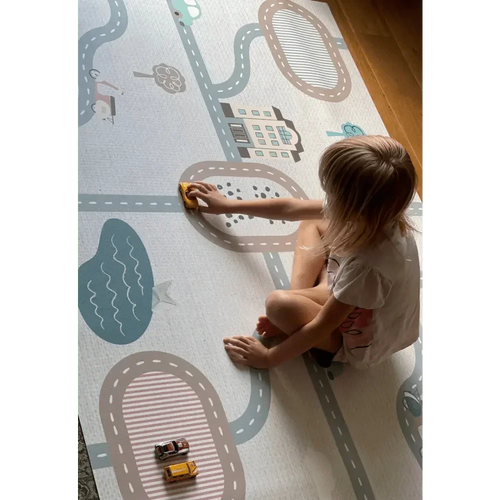 Alfombra Vinílica Mod. CITY Infantil 120x160 - Decorativa Sueños de Cigüeña