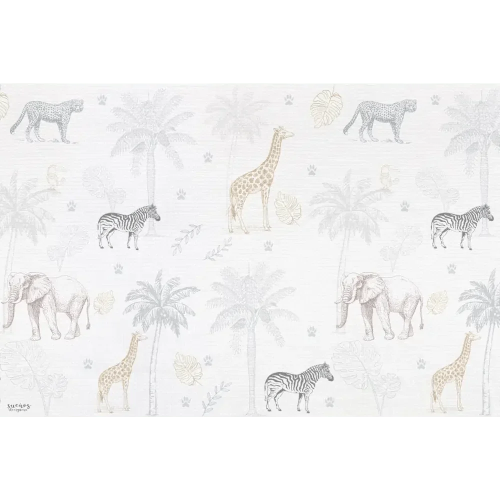 Alfombra Vinílica Infantil 120x160 Mod. JUNGLE - Sueños de Cigüeña