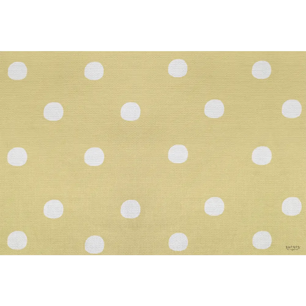 Alfombra Vinilica 120x160 Mod. DOTS MOSTAZA