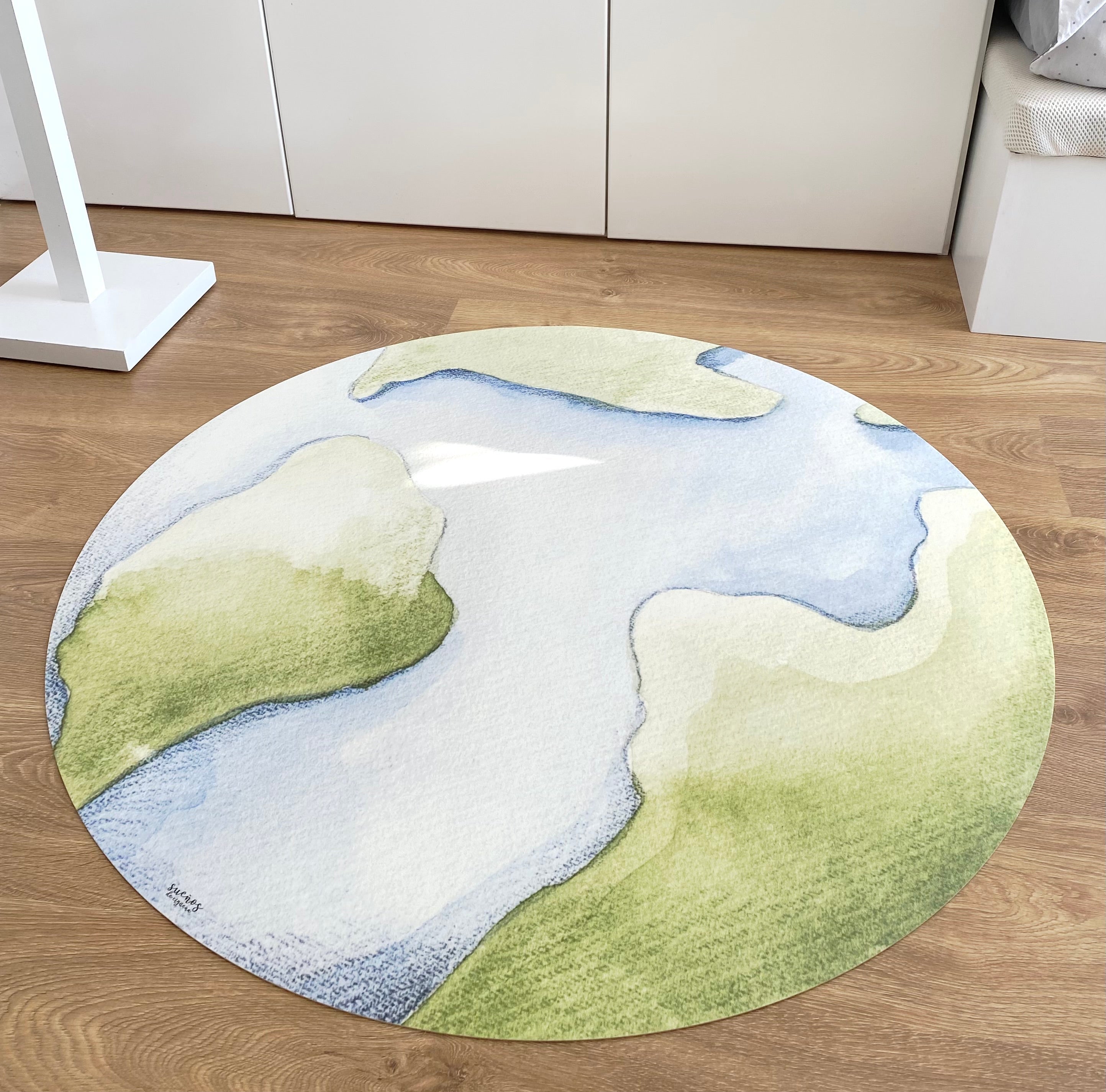 Alfombra Vinilica Planeta 95cm diametro