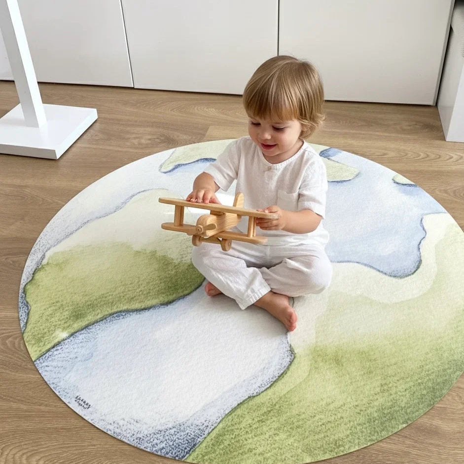 Alfombra de vinilo Planeta de 95 cm de diámetro
