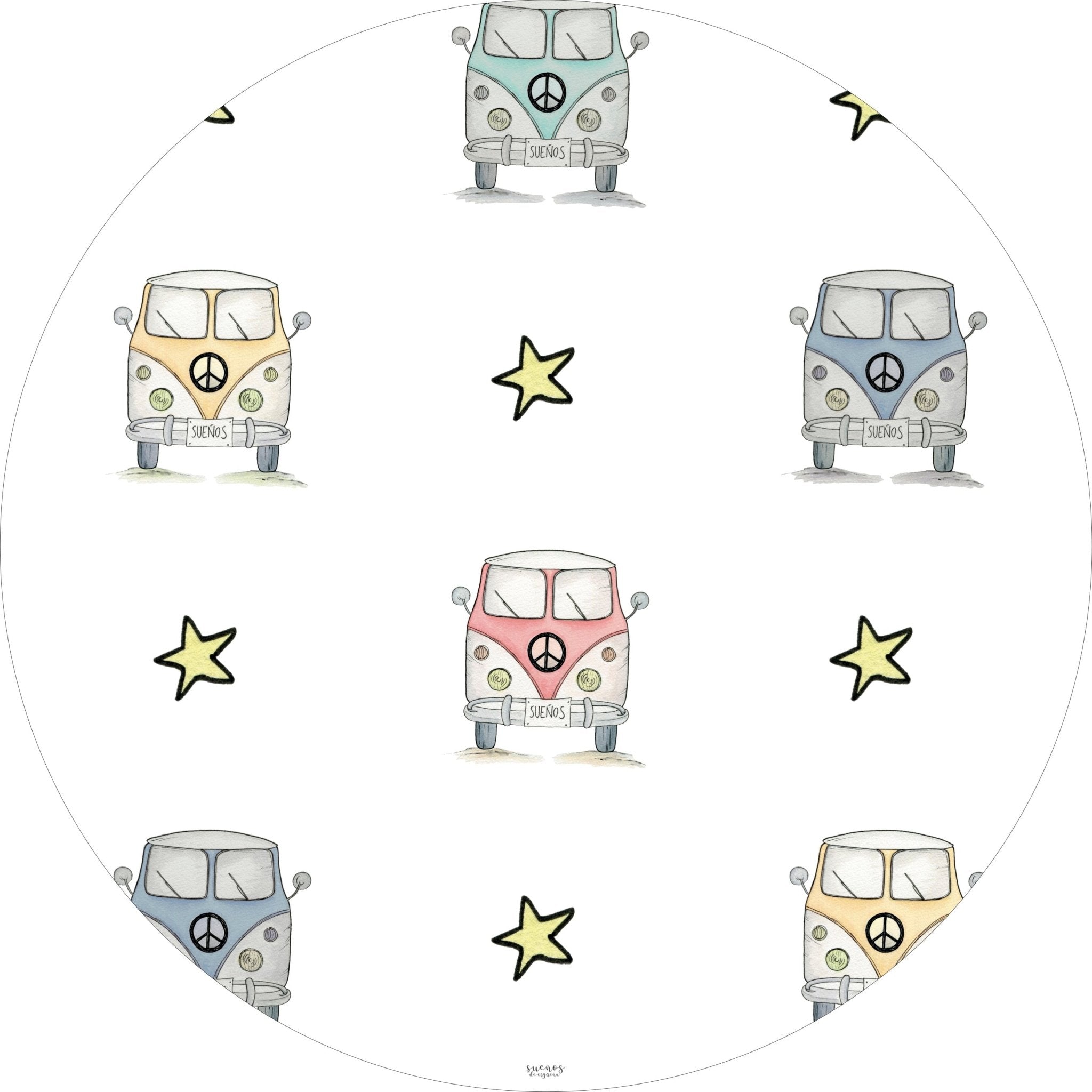 Alfombra Vinilica VANS 95cm diametro