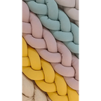 Mustard Cotton Crib Braid 180cm - Softness and Safety for Babies