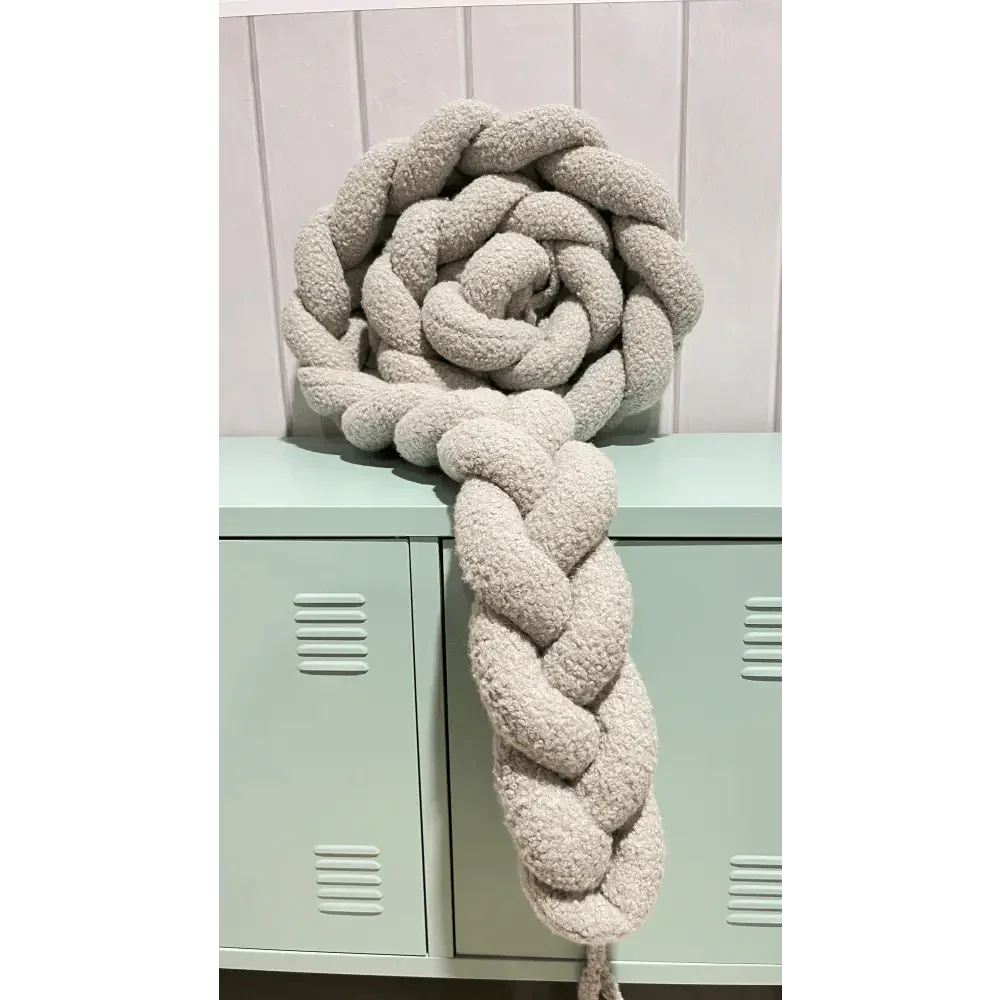 Trenza Protector de Cuna 200cm BOUCLE STONE